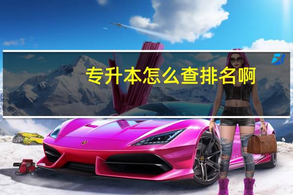 专升本怎么查排名啊