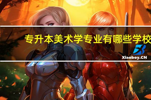 专升本美术学专业有哪些学校