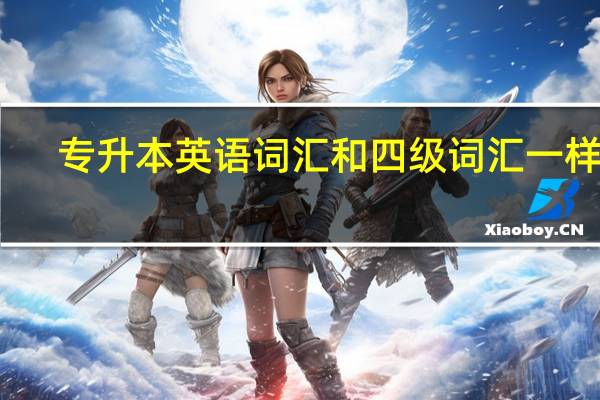 专升本英语词汇和四级词汇一样吗