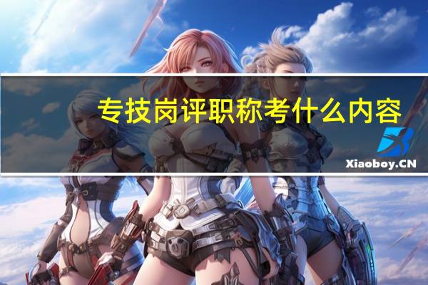 专技岗评职称考什么内容