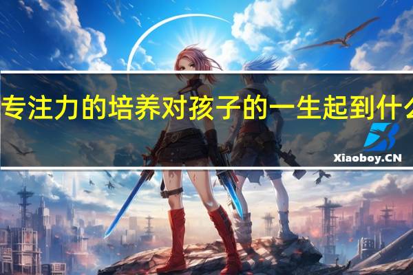 专注力的培养对孩子的一生起到什么作用