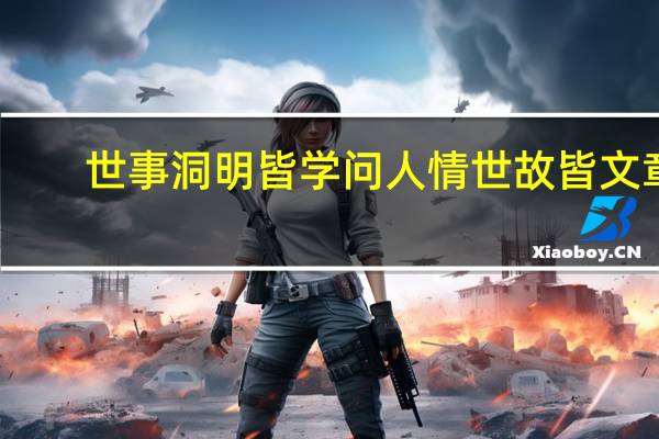 世事洞明皆学问人情世故皆文章（世事洞明皆学问）