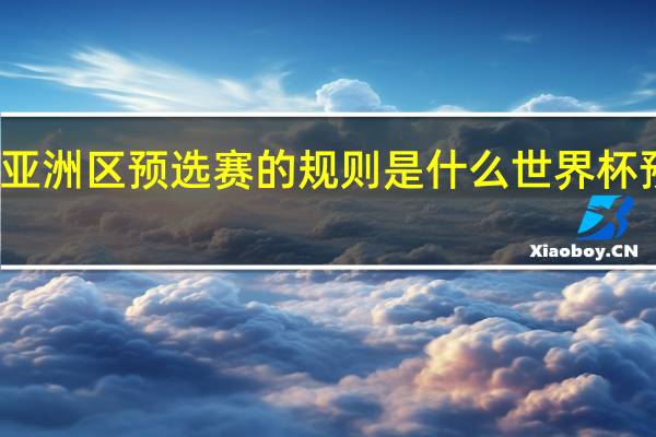 世界杯亚洲区预选赛的规则是什么 世界杯预选赛亚洲区