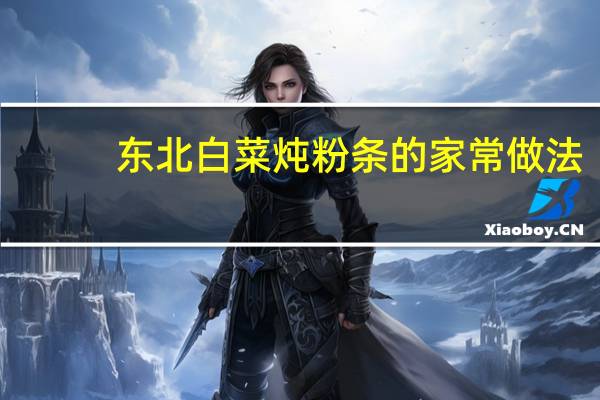 东北白菜炖粉条的家常做法(白菜炖粉条的家常做法)