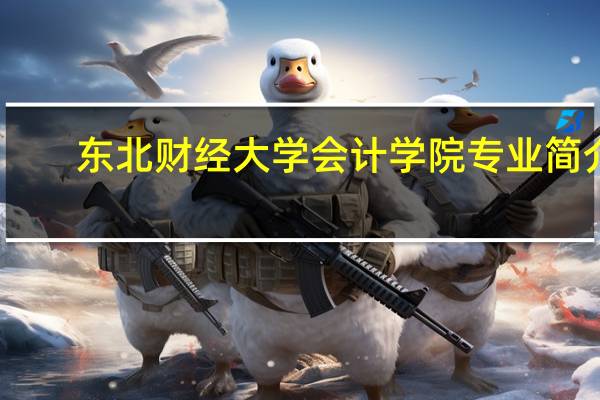 东北财经大学会计学院专业简介