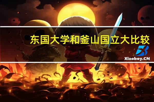 东国大学和釜山国立大比较