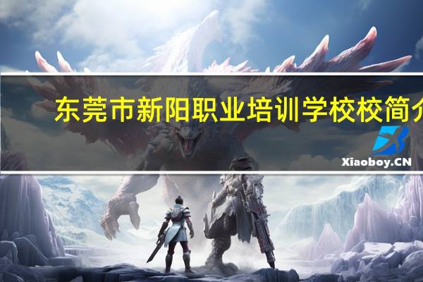 东莞市新阳职业培训学校校简介