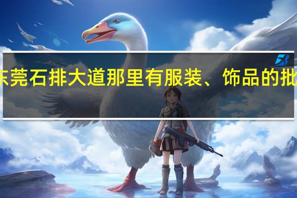 东莞石排大道那里有服装、饰品的批发市场，东莞景区摆摊饰品推荐店铺