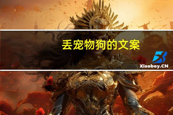 丢宠物狗的文案