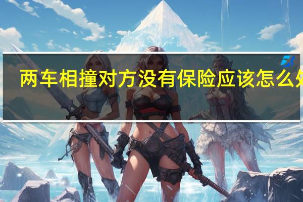两车相撞对方没有保险应该怎么处理（两车相撞）
