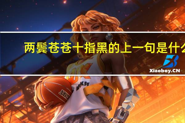 两鬓苍苍十指黑的上一句是什么
