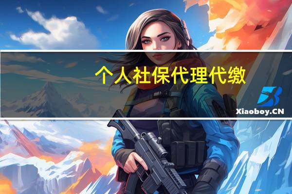 个人社保代理代缴（个人社保代理）