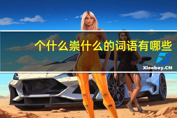 个什么崇什么的词语有哪些?