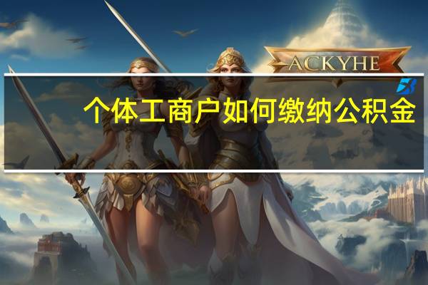 个体工商户如何缴纳公积金（个体工商户如何做账）