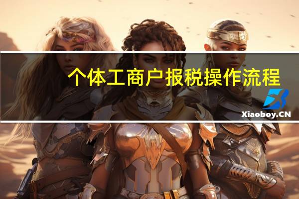 个体工商户报税操作流程（个体工商户网上报税的基本流程）