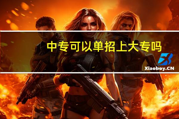 中专可以单招上大专吗