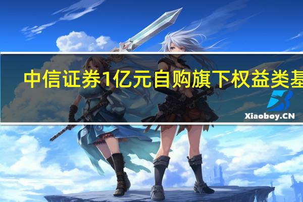 中信证券1亿元自购旗下权益类基金