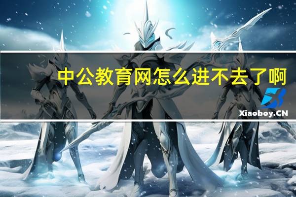 中公教育网怎么进不去了啊