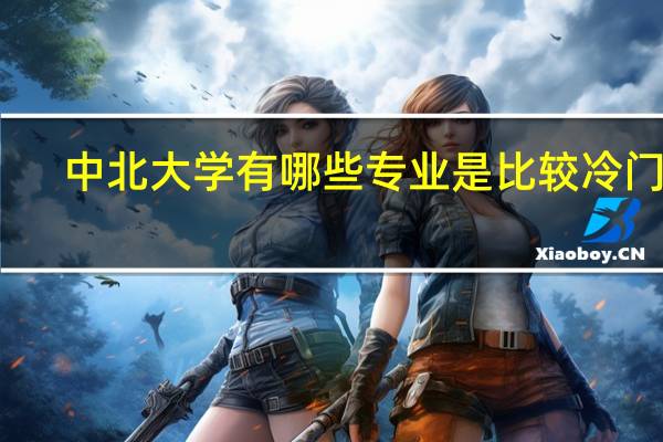中北大学有哪些专业是比较冷门的
