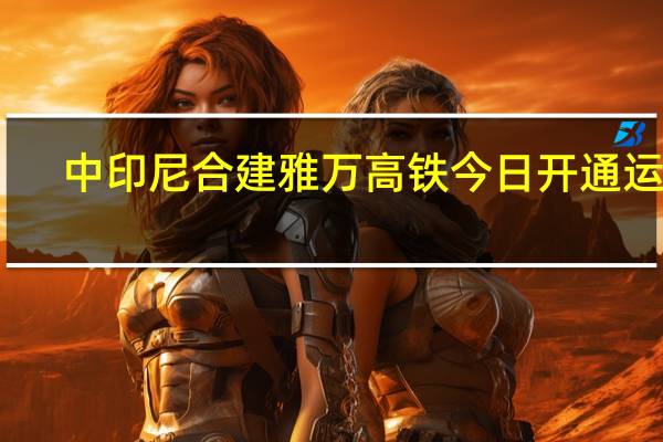 中印尼合建雅万高铁今日开通运行