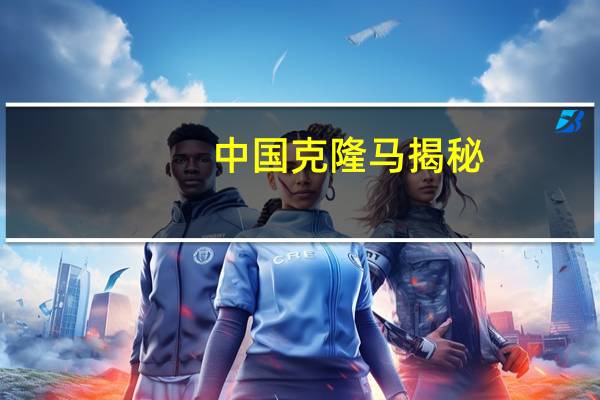 中国克隆马揭秘：单单是卖精液 就能赚4亿美元