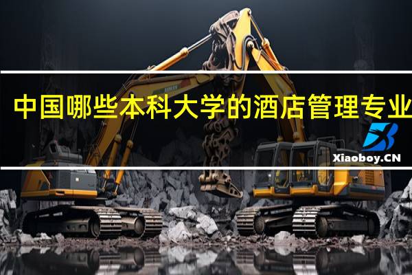 中国哪些本科大学的酒店管理专业好啊