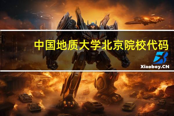 中国地质大学北京院校代码