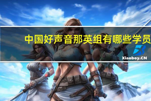 中国好声音那英组有哪些学员,中国好声音第二季那英组名单 中国好声音那些年阚立文