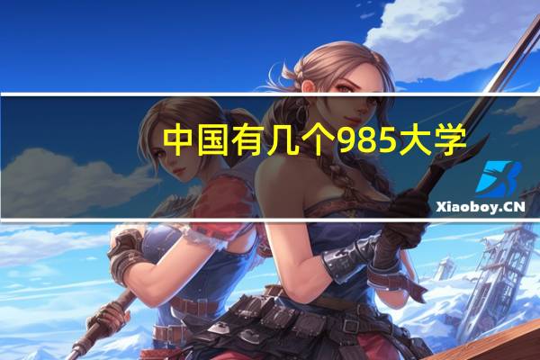 中国有几个985大学
