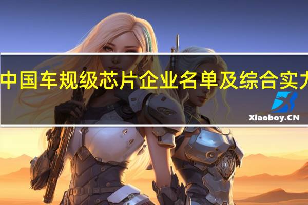 中国车规级芯片企业名单及综合实力比拼-icspec