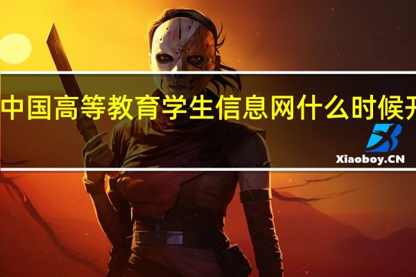 中国高等教育学生信息网什么时候开通的