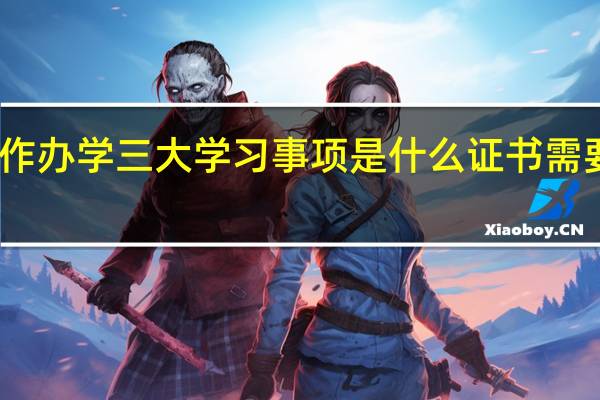 中外合作办学三大学习事项是什么证书需要国家认证吗