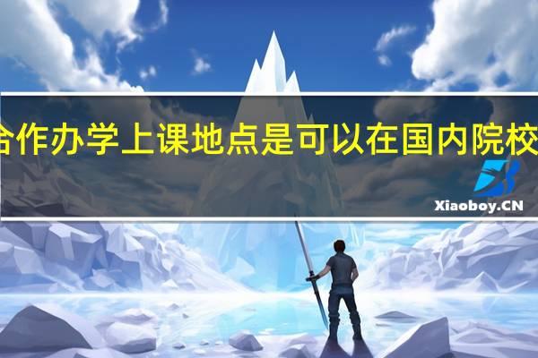 中外合作办学上课地点是可以在国内院校上课的对吗