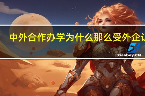 中外合作办学为什么那么受外企认可