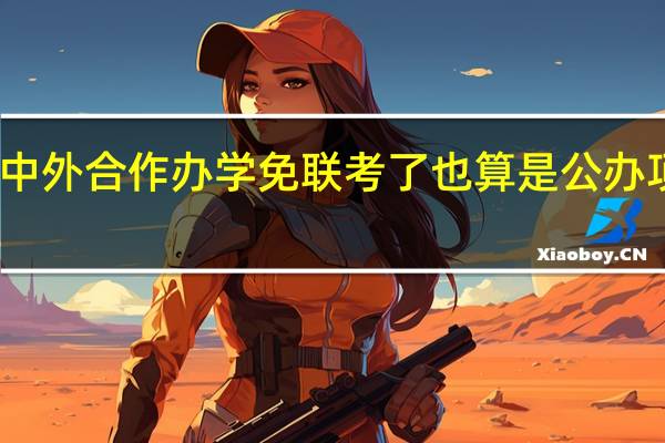 中外合作办学免联考了也算是公办项目吗