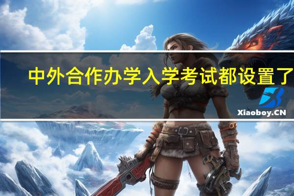 中外合作办学入学考试都设置了啥