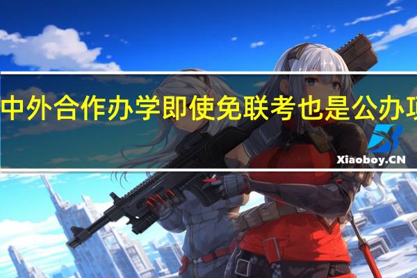 中外合作办学即使免联考也是公办项目吗