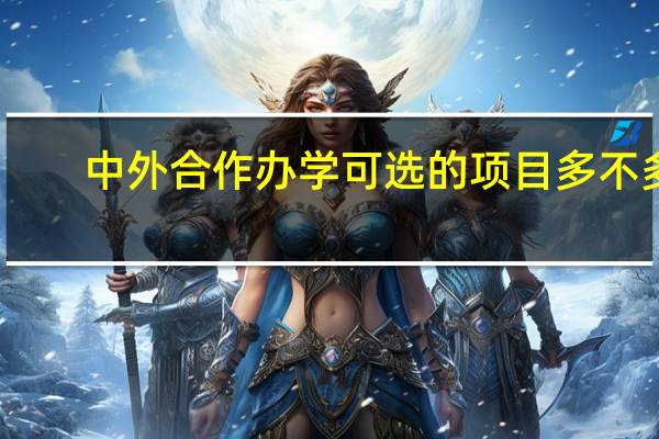 中外合作办学可选的项目多不多