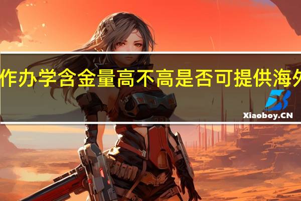 中外合作办学含金量高不高是否可提供海外发展的机会
