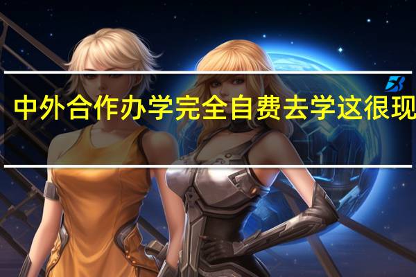 中外合作办学完全自费去学这很现实吗