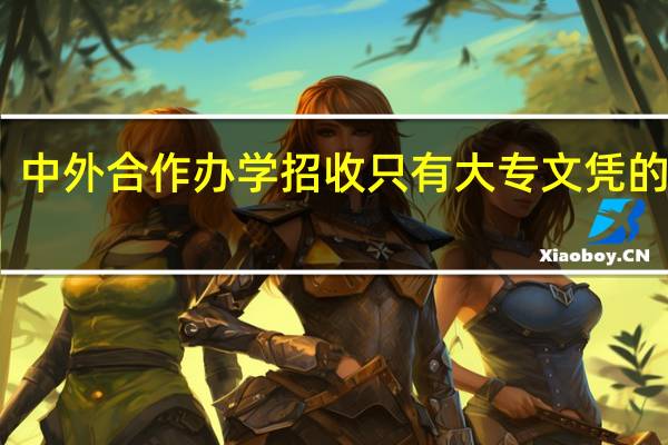 中外合作办学招收只有大专文凭的人吗