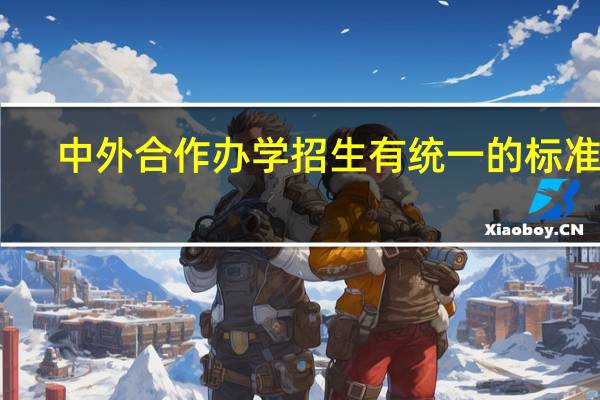 中外合作办学招生有统一的标准吗