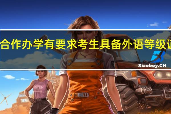 中外合作办学有要求考生具备外语等级证才能报吗