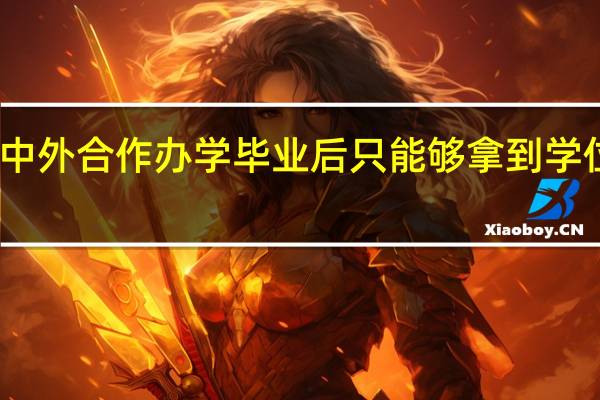 中外合作办学毕业后只能够拿到学位证吗