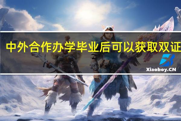 中外合作办学毕业后可以获取双证书吗
