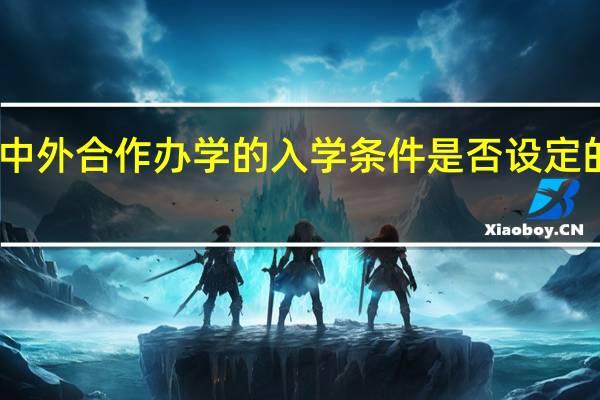 中外合作办学的入学条件是否设定的偏高
