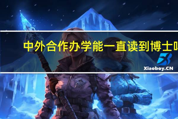 中外合作办学能一直读到博士吗