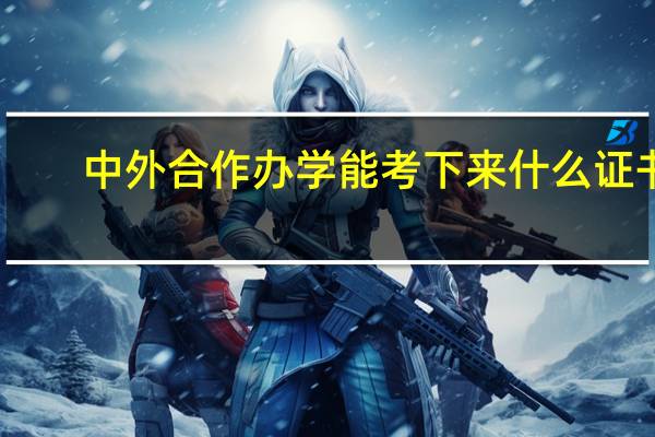 中外合作办学能考下来什么证书
