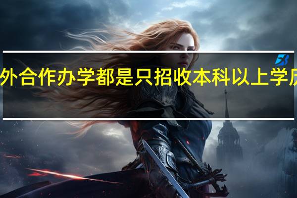 中外合作办学都是只招收本科以上学历人员吗