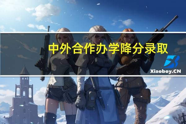 中外合作办学降分录取
